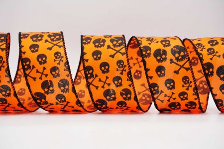 Лента с деталями Хэллоуина _KF6756GC-41-53_Оранжевый